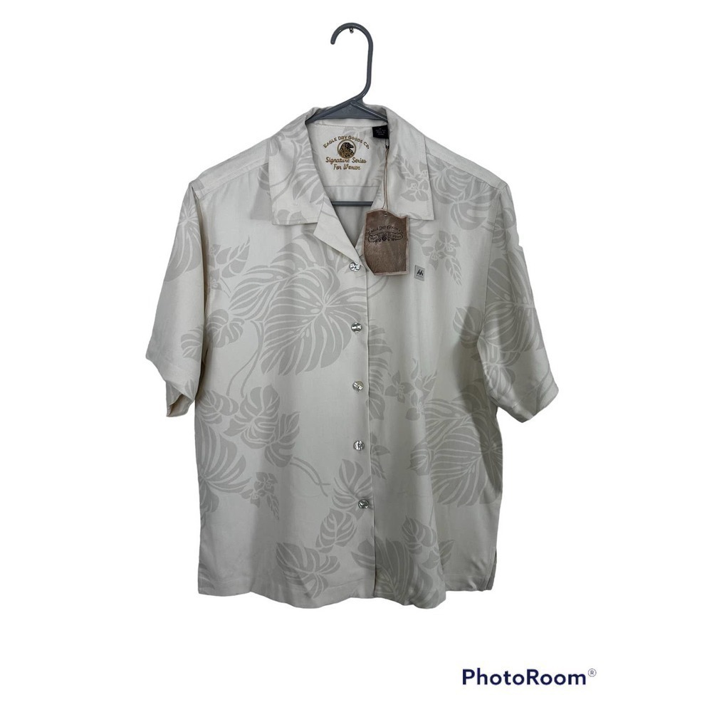 NWT Eagle Dry Goods silk Hawaiian button up shirt